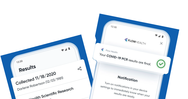 Screenshot of Flow Health app